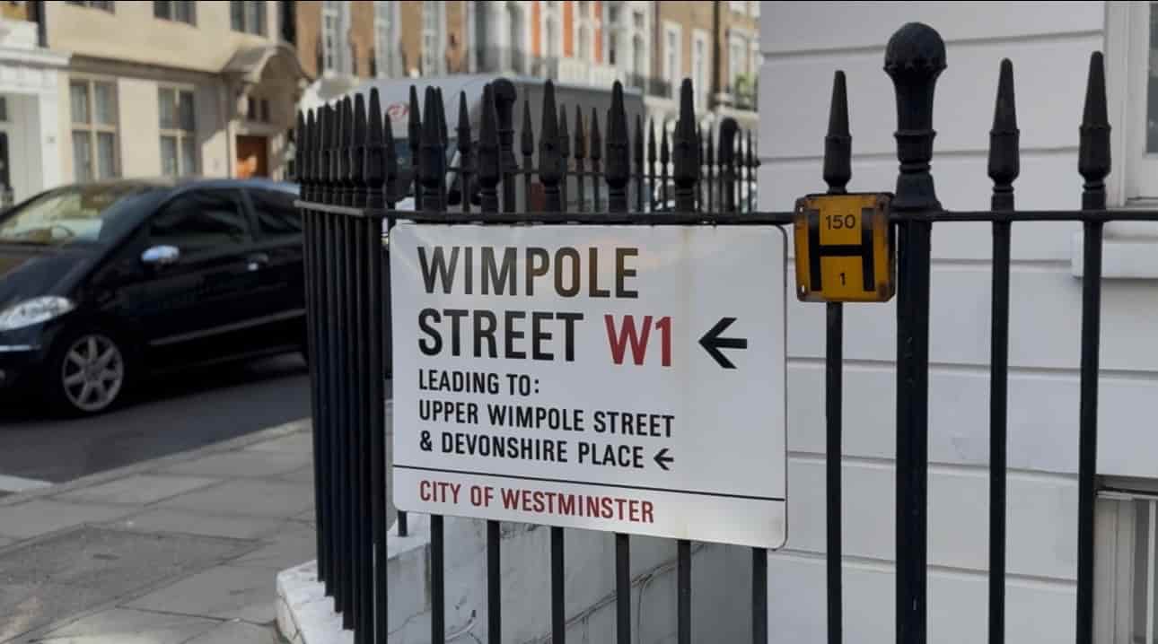 Reception at Wimpole Dental on Wimpole Street, London